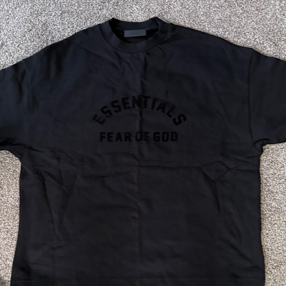 Fear of God Essentials Black Crewneck Tee